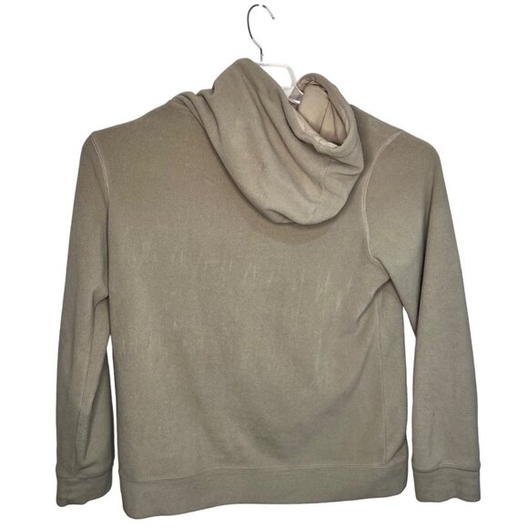 Large Beige Hooded Pullover Sweatshirt L 64a - Picture 2 of 7
